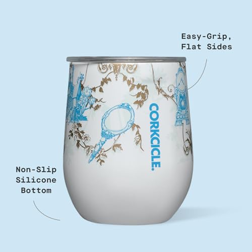 Corkcicle Stemless Insulated Wine Glass Tumbler - Keeps Beverages Cold 6 Hours & Hot 3 Hours - Stainless Steel - Easy-Grip - Summer Drinkware Gift - Keeps Drinks Ice Cold - 12 oz - Princess Belle - Image 4