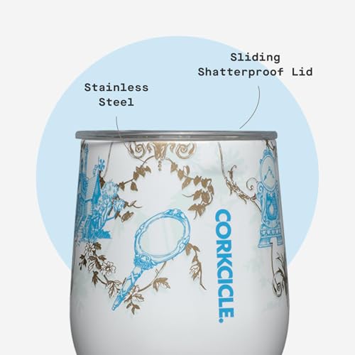 Corkcicle Stemless Insulated Wine Glass Tumbler - Keeps Beverages Cold 6 Hours & Hot 3 Hours - Stainless Steel - Easy-Grip - Summer Drinkware Gift - Keeps Drinks Ice Cold - 12 oz - Princess Belle - Image 5