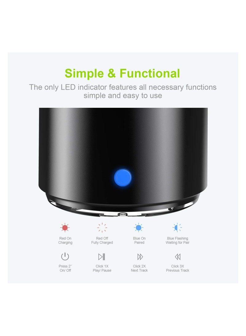 Excefore Portable Bluetooth Speaker with Custom Bass Radiator Brief Design IP67 Waterproof Perfect Mini Speaker for Shower Room Bike Car  - Image 4