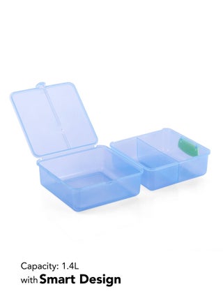 Lunch Box For Kids With 3 Compartment Smart Cube  Blue - view 2