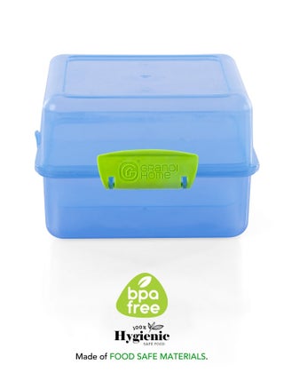 Lunch Box For Kids With 3 Compartment Smart Cube  Blue - view 4
