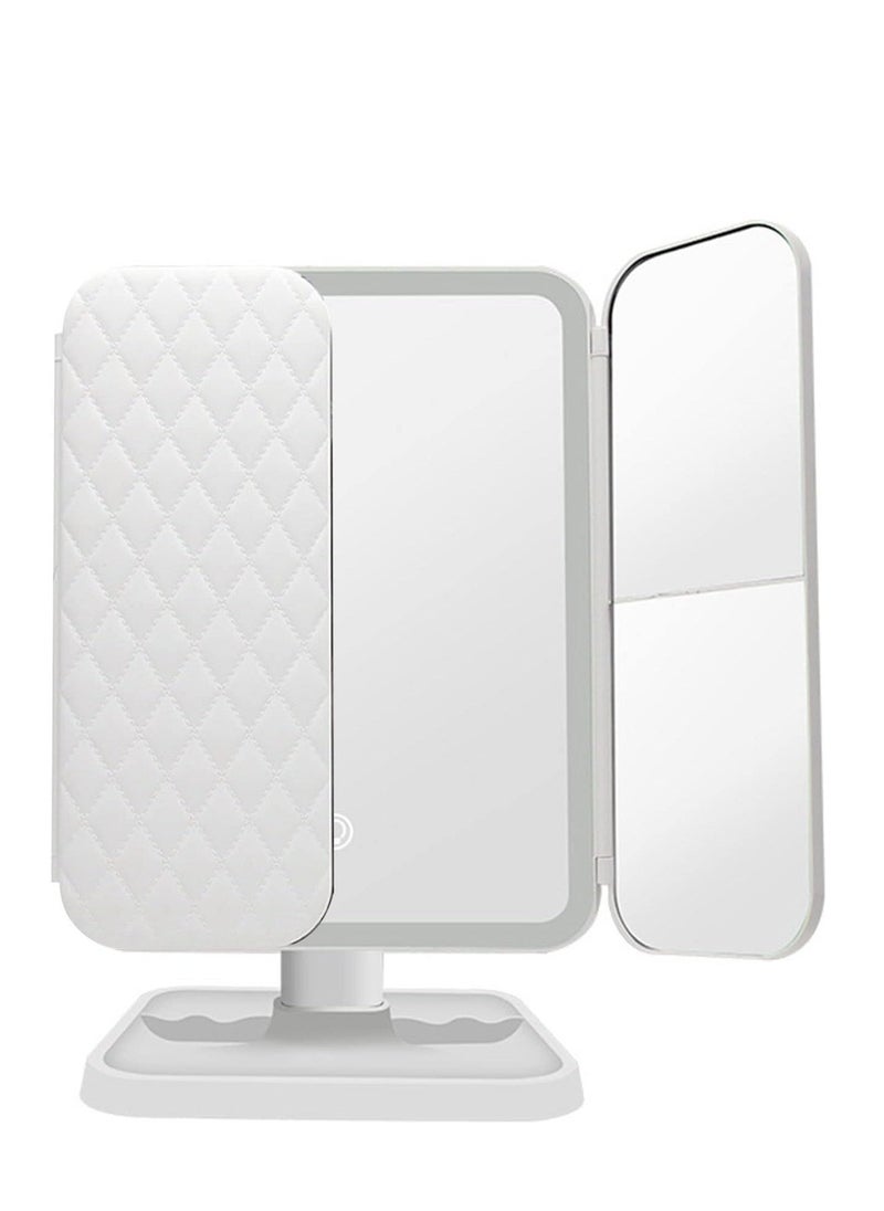 JAJEEK LED Makeup Mirror with 3 Color Lighting Modes & 52 LED Lights, High Definition Portable Mirror, 1x/2x/3x Magnification, Touch Control Design – Ideal for Flawless Makeup Application and Grooming  - Image 1