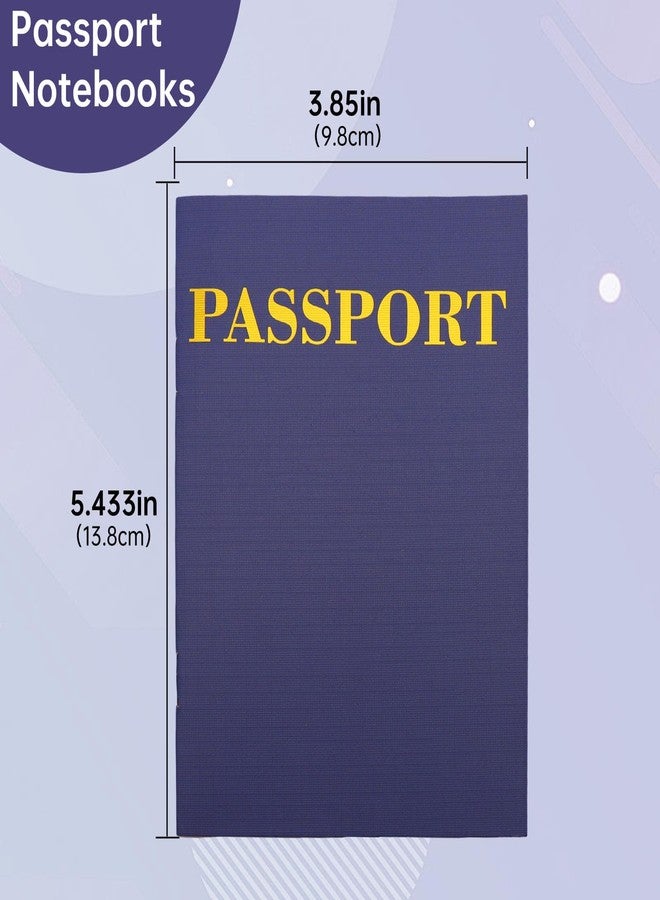 WAHXIAOSW Kids Passport Book - 24 Pack, 3.85 x 5.43 in, Blue Soft Cover & Blank Pages - Pretend Play Passport Notebook for Classroom Activities, Travel Themed Party Favors & Airplane Party Decorations (24, blue) - Image 2