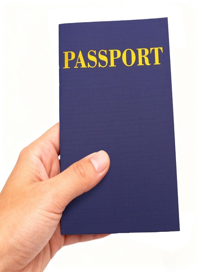 WAHXIAOSW Kids Passport Book - 24 Pack, 3.85 x 5.43 in, Blue Soft Cover & Blank Pages - Pretend Play Passport Notebook for Classroom Activities, Travel Themed Party Favors & Airplane Party Decorations (24, blue) - Image 5