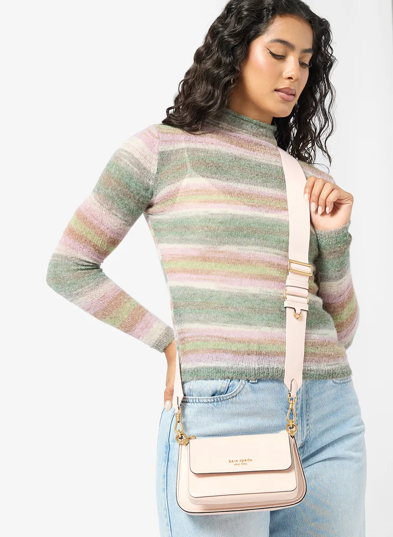 Kate Spade  Logo Detail Flap Over Crossbody for Women | Best Price UAE