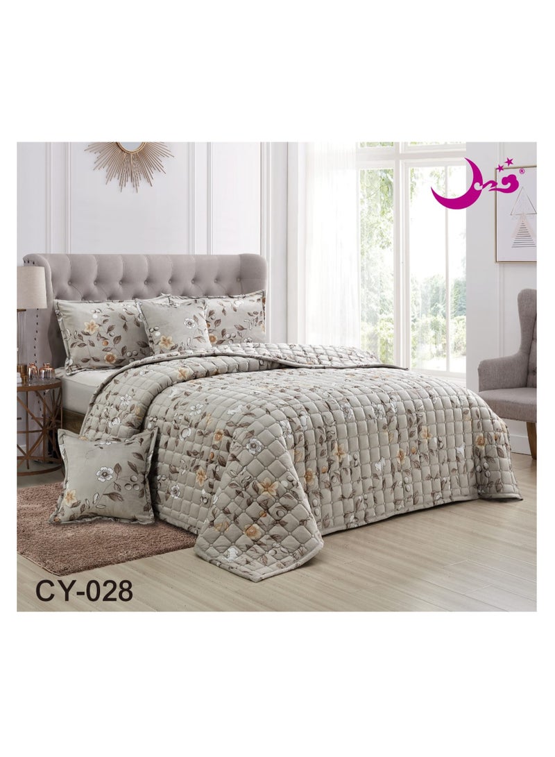 مفرش مضغوط مخمل مشجر شتوي مزدوج