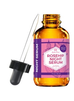 Rosehip Oil Night Face Serum 100% Pure Organic Natural Rose Hip Oil Serum For Dry Skin 1 Oz