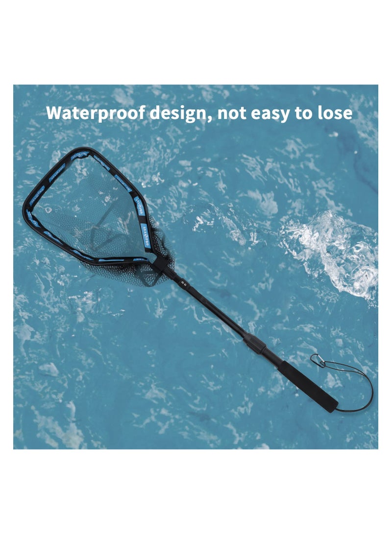 SYOSI Telescopic Fishing Landing Net, 1m Pole Collapsible Extensible Net for Bird Fish Catch, Lightweight Portable Fishing Landing Net for Salmon Carp, Ponds Floating Objects, Fishing Gifts for Men - Image 5