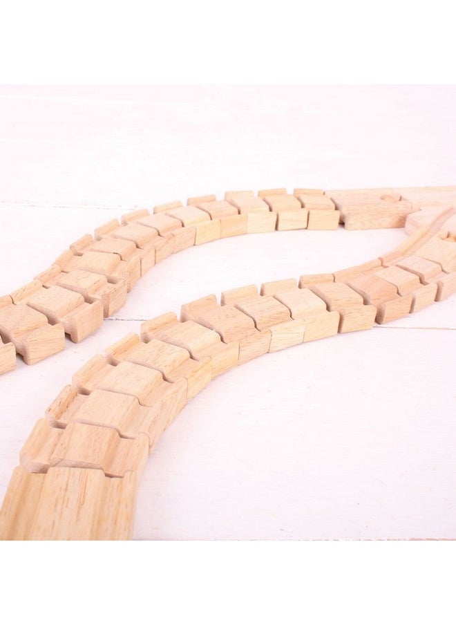 Bigjigs Rail Bigjigs Rail Wooden Crazy Train Track (2 pk) - Compatible with Bigjigs Train Sets and Most Wooden Train Set Brands, Quality Bigjigs Train Accessories  - Image 2