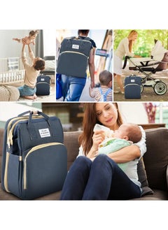 KITCHENOO Multifunctional Baby Diaper Bag Backpack with Portable Bassinet and Insulated Bottle Pockets  - Image 3