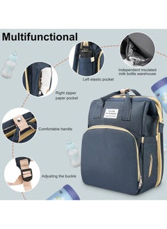 KITCHENOO Multifunctional Baby Diaper Bag Backpack with Portable Bassinet and Insulated Bottle Pockets  - Image 5