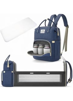 KITCHENOO Multifunctional Baby Diaper Bag Backpack with Portable Bassinet and Insulated Bottle Pockets  - Image 1