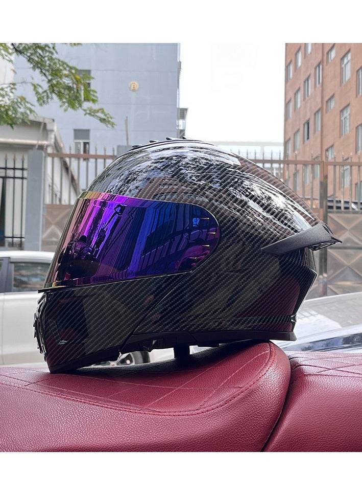 ORZ New Double Mirror Helmet Semi Full Cover Four Seasons Motorcycle Helmet  - Image 1