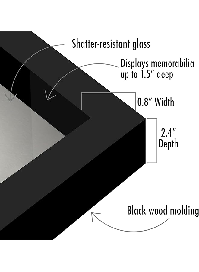 erorex 8X10 Shadow Box Frame With Shatter Resistant Glass Silhouette Collection Large Shadow Box Display Case For Tabletop And Wall Display Black With Soft Felt Back - Image 3