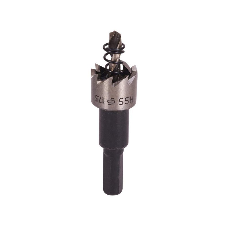 Othmro Utoolmart 17.5mm Black HSS Drill Bit Hole Saw Cutter 70mm Length for Metal Alloy Wood 1pcs - Image 1