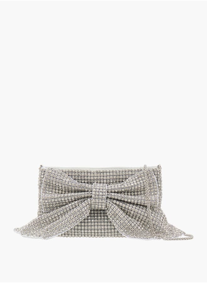 Celeste Women Bow Embellished Crossbody Bag with Chain Strap  - Image 1