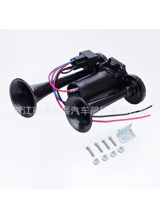 Tz309-2 Double-tube Integrated Air Snail Horn 600db Compressor Conjoined Motor Car Horn