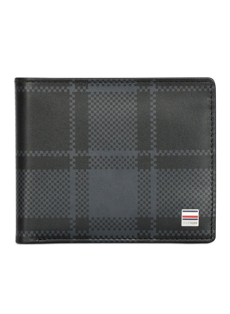 Tommy Hilfiger Men's Black Checkered Wallet