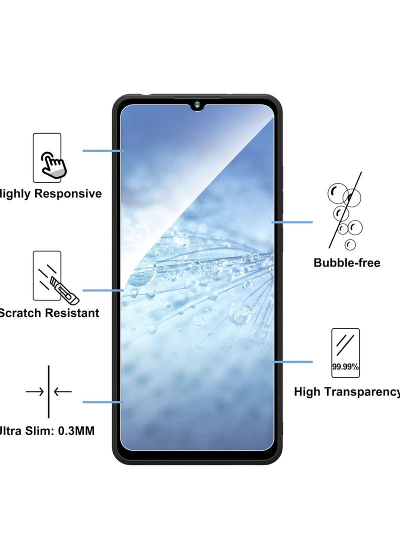 Raxoom Ultra Thin Silicone Case for Xiaomi Redmi 9A â€“ Black + 2-Pack Tempered Glass Screen Protector, Anti-Scratch, Full Protection for Redmi 9A - Image 2