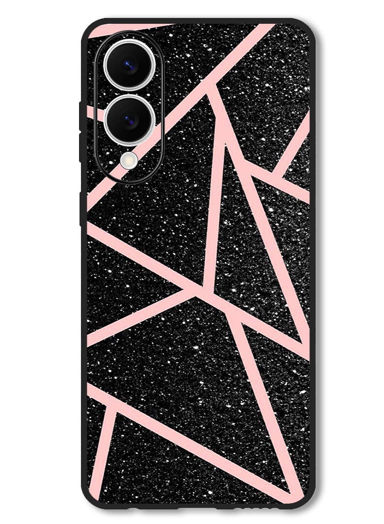 Theodor Case Compatible with Samsung Galaxy S25 Edge 6.7 Inch Protection Shockproof Bumper Cover Pink lines - Image 1