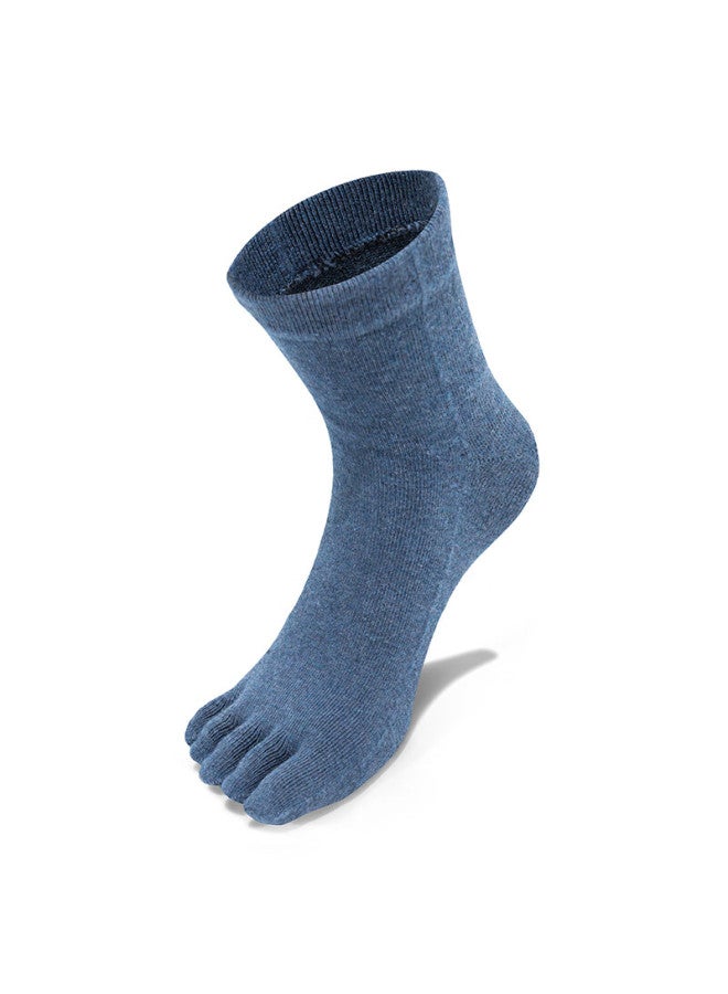 Tfo Wool Five-toe Socks, Comfortable Breathable Sports Running Socks, Separate Toe Hiking Socks 2902436, Men's Navy Blue - Image 1