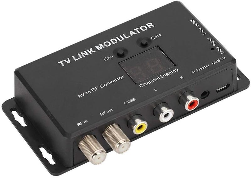 cheekyglo Professional TM70 UHF Modulator TV Link Modulator AV HF Converter IR Extender Adapter with USB Cable Signal Receiving Cable for PC Laptop PS4 PS3 TV STB VHS VCR Camera DVD - Image 1