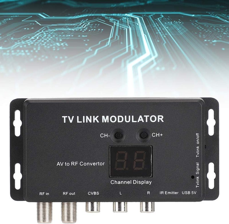 cheekyglo Professional TM70 UHF Modulator TV Link Modulator AV HF Converter IR Extender Adapter with USB Cable Signal Receiving Cable for PC Laptop PS4 PS3 TV STB VHS VCR Camera DVD - Image 2