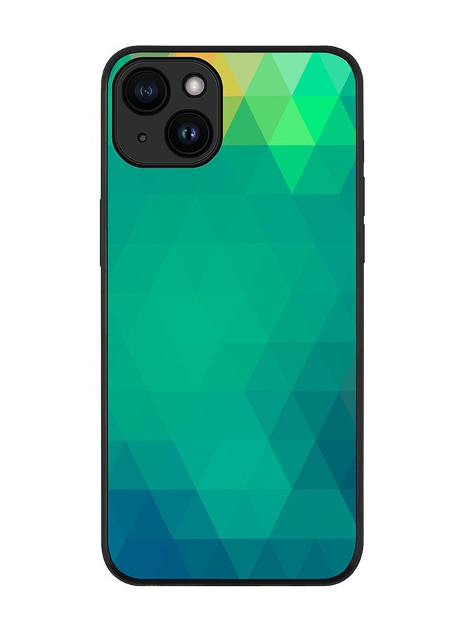 Stylizedd Cover for iPhone 15 Plus Case Rugged Black Slim fit Soft Flexible Anti Drop TPU Gel Thin Protective Phone Cases - Emerald Prism - Image 1