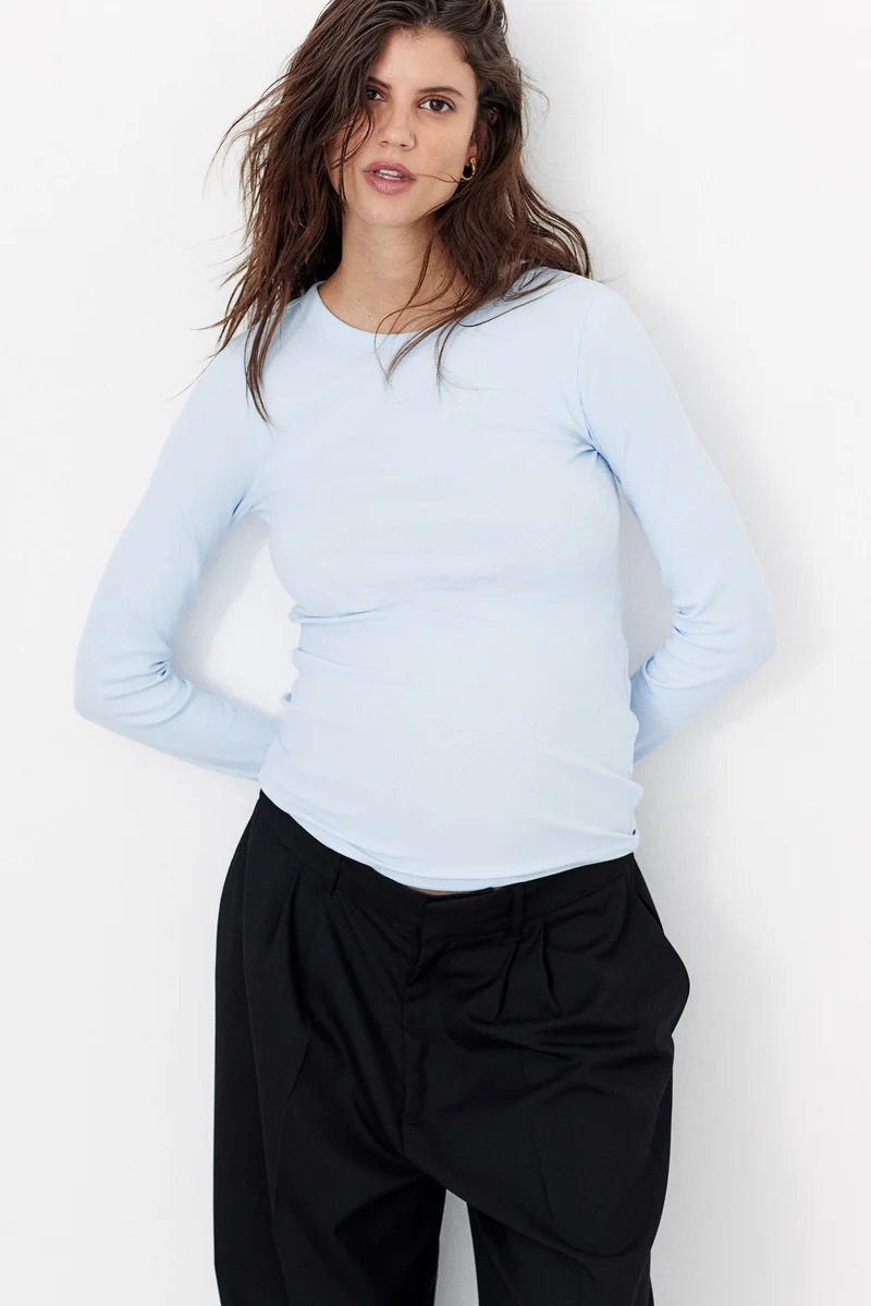 H&M MAMA Ribbed jersey top