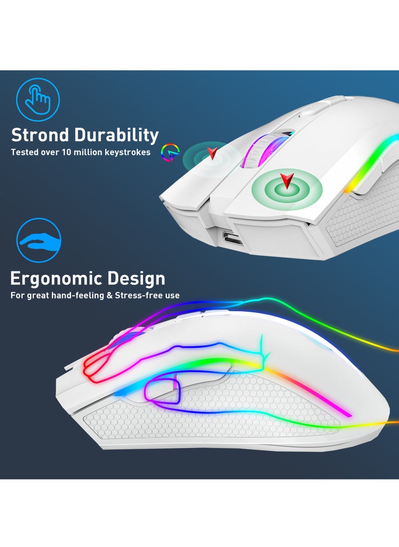 إتش إكس إس جيه ماوس ألعاب لاسلكي T69 2.4G RGB للكمبيوتر المحمول ماوس لاسلكي  - Image 4