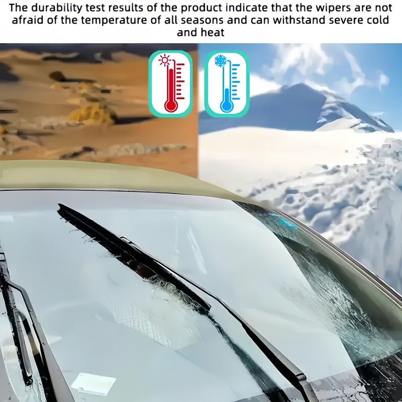 All New All Season Car Windshield Wiper 20 Inch U J Hook Blade with 3 Replacement Heads 6 Rubber Strips - Image 3