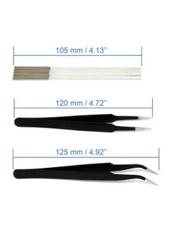 Excefore 13 Pcs Printer Nozzle Cleaning Tool Kit - 0.4mm Stainless Steel Needles incl 2 x Tweezers Filament Clog Cleaner 3D Printer Accessories  - Image 2