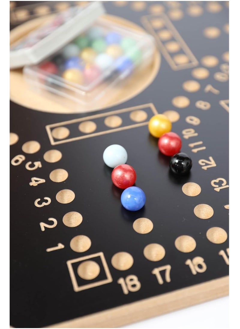 Jackaroo - Numbered Jackaroo High Quality 4 Player Board  Game And Card Set With 16pcs Marble-60x60 cm - Image 1