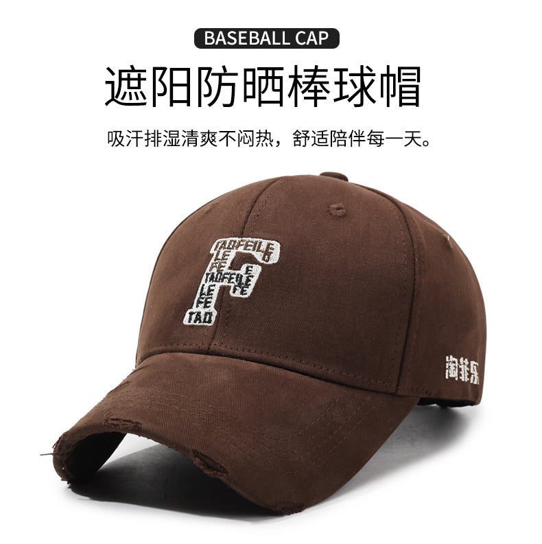 Women Baseball Cap Unisex European Fashion Embroidery Summer Sunshade Hat - Image 2