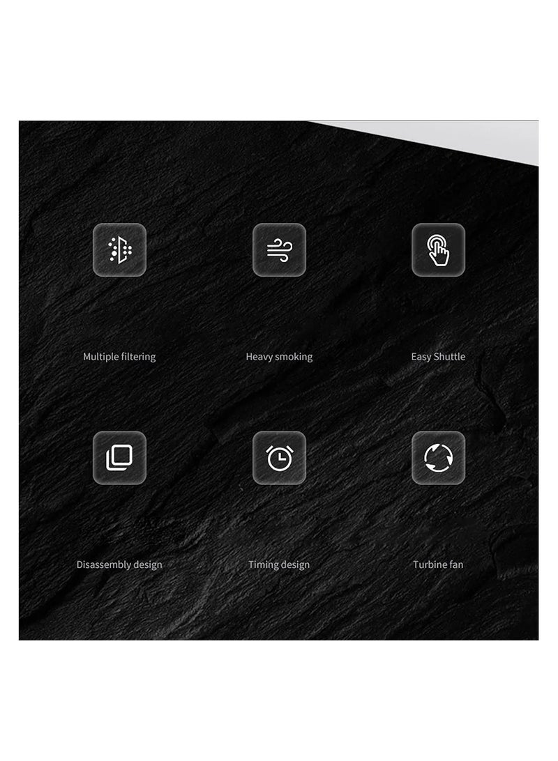 منفضة سجائر داخلية عبارة عن جهاز متعدد الاستخدامات 2 في 1 لتنقية الهواء بدون رماد مع فلتر، مناسب للاستخدام الخارجي والداخلي، مما يوفر هواءًا منعشًا لبيئات المنزل والسيارة والمكاتب. - Image 5