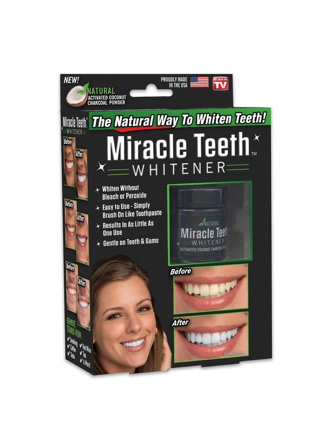 Ontel Miracle Teeth Whitener - Natural Whitening Coconut Charcoal Powder - As Seen on TV - Image 1