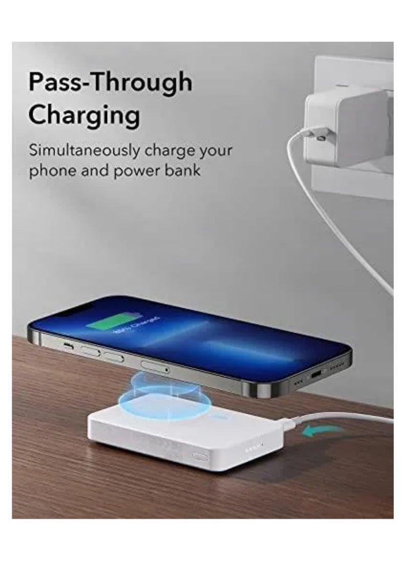 Fast Charging 10000mAh Magnetic Wireless Power Bank – 15W MagSafe Battery Pack for iPhone 16/15/14/13/12 Series | Portable & Compact Charger – White - pzsku/Z73EBB7269F1640C9D570Z/45/1741169679/45b21aac-3f25-4794-9b64-82a8761781c6