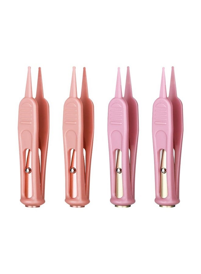 ccHuDE 4 Pcs Plastic Nose Cleaning Tweezers Nose Booger Cleaner Baby Nasal Tweezers Booger Removers with LED Light for Baby Care - Image 1