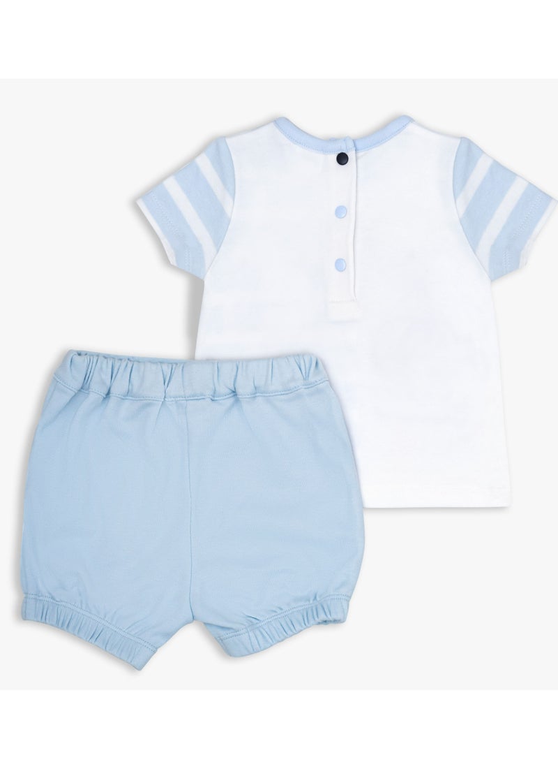 Moon طقم MOON 100% قطن للأولاد 3-6 أشهر أزرق - الغواصة الصغيرة - Image 2