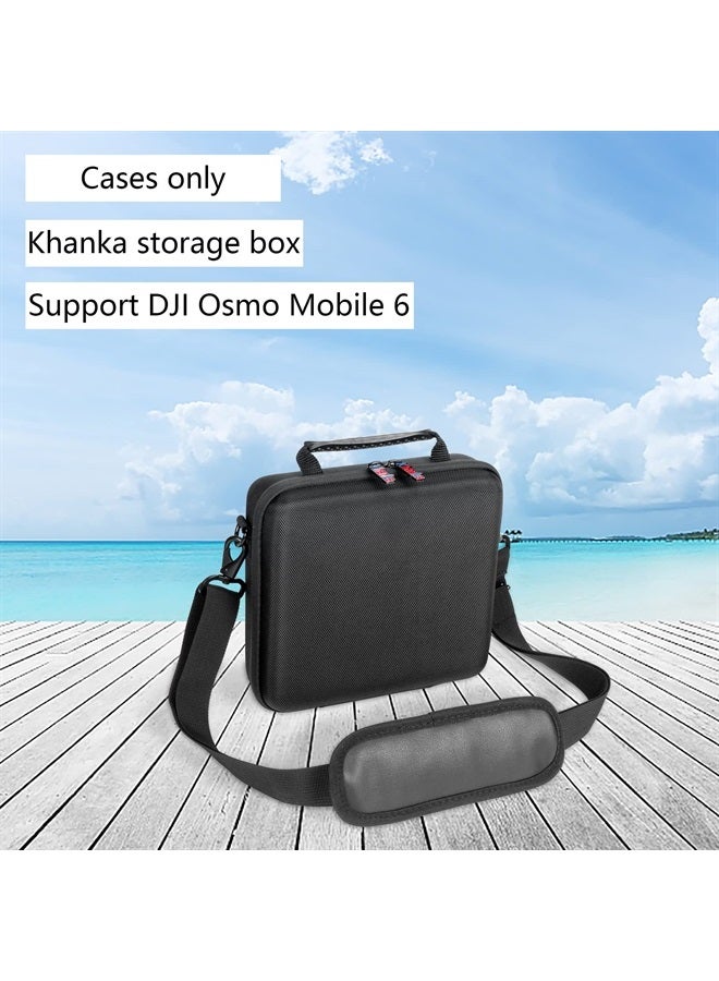 Khanka Hard Travel Case Compatible with DJI Osmo Mobile 6 Smartphone Gimbal Stabilizer, DJI OM Fill Light Phone Clamp, Case Only - Image 2
