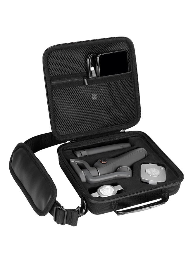 Khanka Hard Travel Case Compatible with DJI Osmo Mobile 6 Smartphone Gimbal Stabilizer, DJI OM Fill Light Phone Clamp, Case Only - Image 1