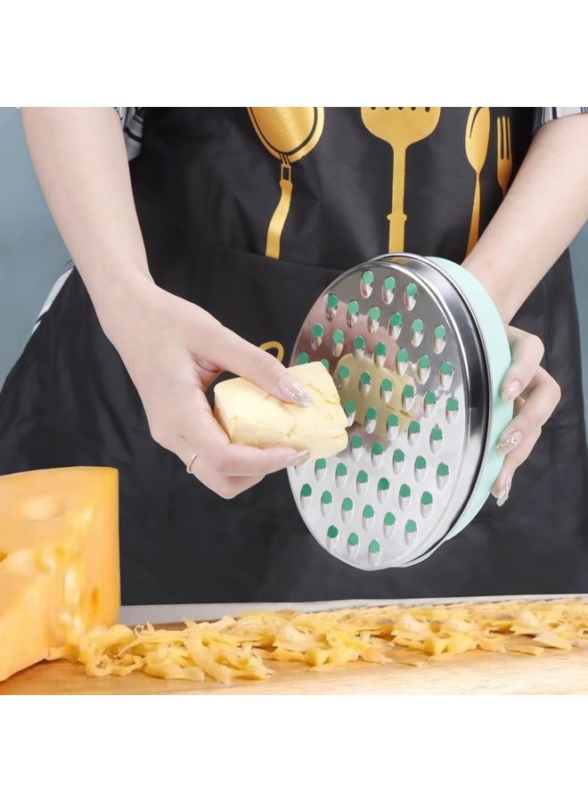 KEISSCO Cheese Grater Citrus Lemon Zester with Food Storage Container & Lid - Perfect For Hard Parmesan Or Soft Cheddar Cheeses, Ginger, Vegetables, Butter, Chocolate & Nutmeg (Green) - Image 3
