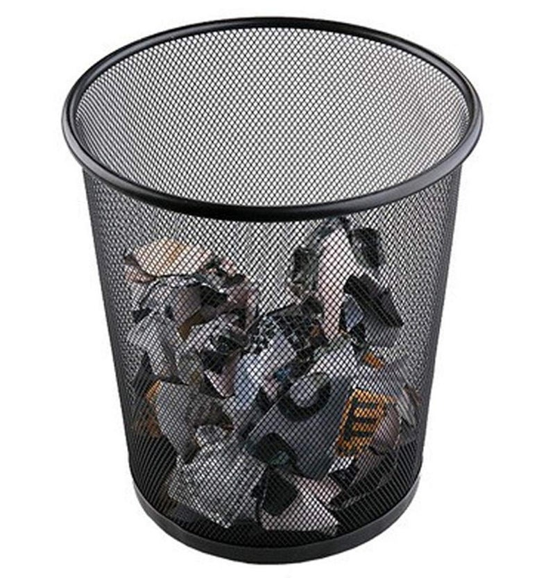 Lawei 4 Pack Trash Can Mesh Round Open Top Wastebasket - 2.5 Gallon Recycling Bins Garbage Waste Baskets for Office Home - Image 5