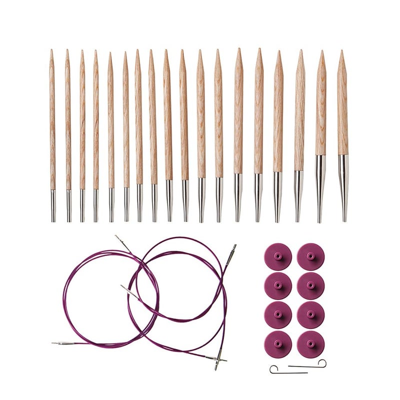 KnitPicks Knit Picks Options Wood Interchangeable Knitting Needle Set - US 4-11 (Sunstruck) - Image 1
