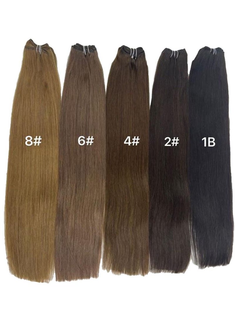 Estelle Hair Extensions Human Hair 24 Inches  Extensions with Natural Hair 100 Strands Keratin Bond Hair Extensions Soft Long Lasting Anti Tangle Color 1B - Image 1