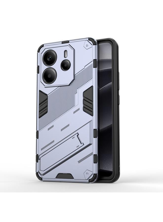 اس-توب جراب لهاتف Redmi Note 14 4G مقاس 163.25 مم من Punk Armor 2 في 1 PC + جراب هاتف TPU مع حامل - Image 1