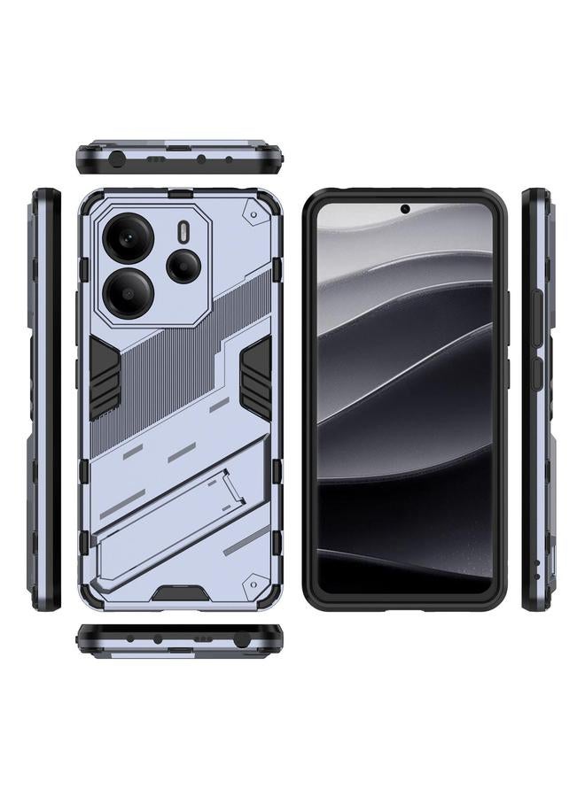 اس-توب جراب لهاتف Redmi Note 14 4G مقاس 163.25 مم من Punk Armor 2 في 1 PC + جراب هاتف TPU مع حامل - Image 3