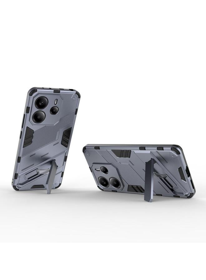 اس-توب جراب لهاتف Redmi Note 14 4G مقاس 163.25 مم من Punk Armor 2 في 1 PC + جراب هاتف TPU مع حامل - Image 4
