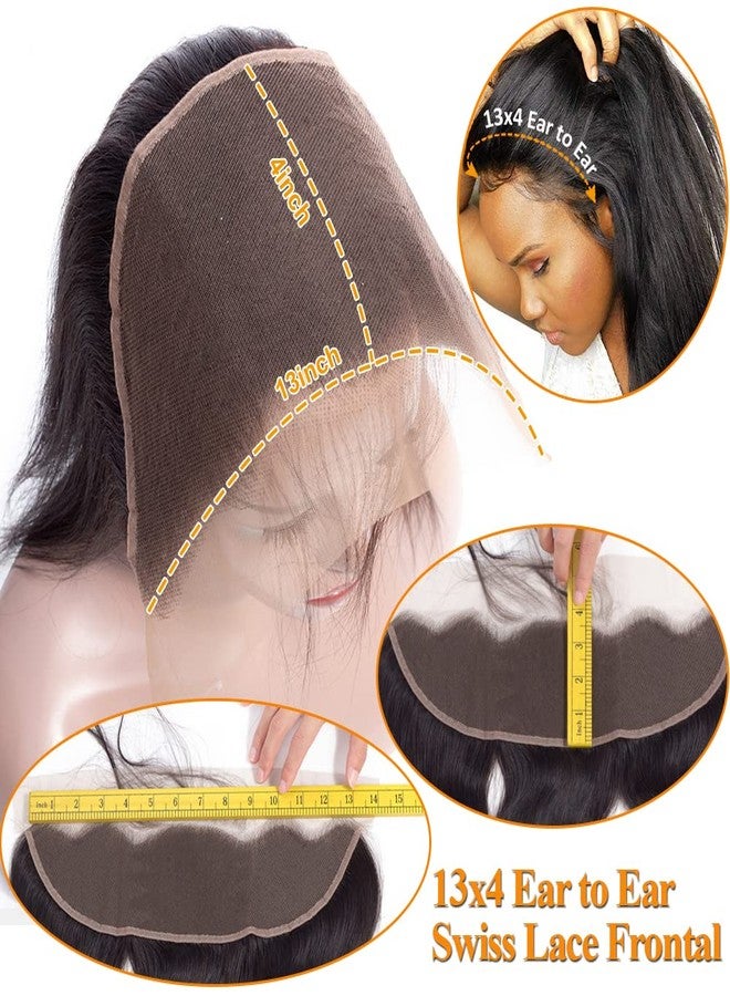 QTHAIR 16A 13x4 Full Lace Frontal HD Lace Frontal 16inch 100% Unprocessed Brazilian Virgin Body Wave Human Hair Frontal Natural Color Free Part Ear To Ear - Image 5