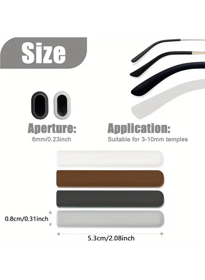 Brown Non Slip Anti Pain Glasses Ear Pads Soft Cushioned Ergonomic Comfortable Eyewear Accessories - Image 3